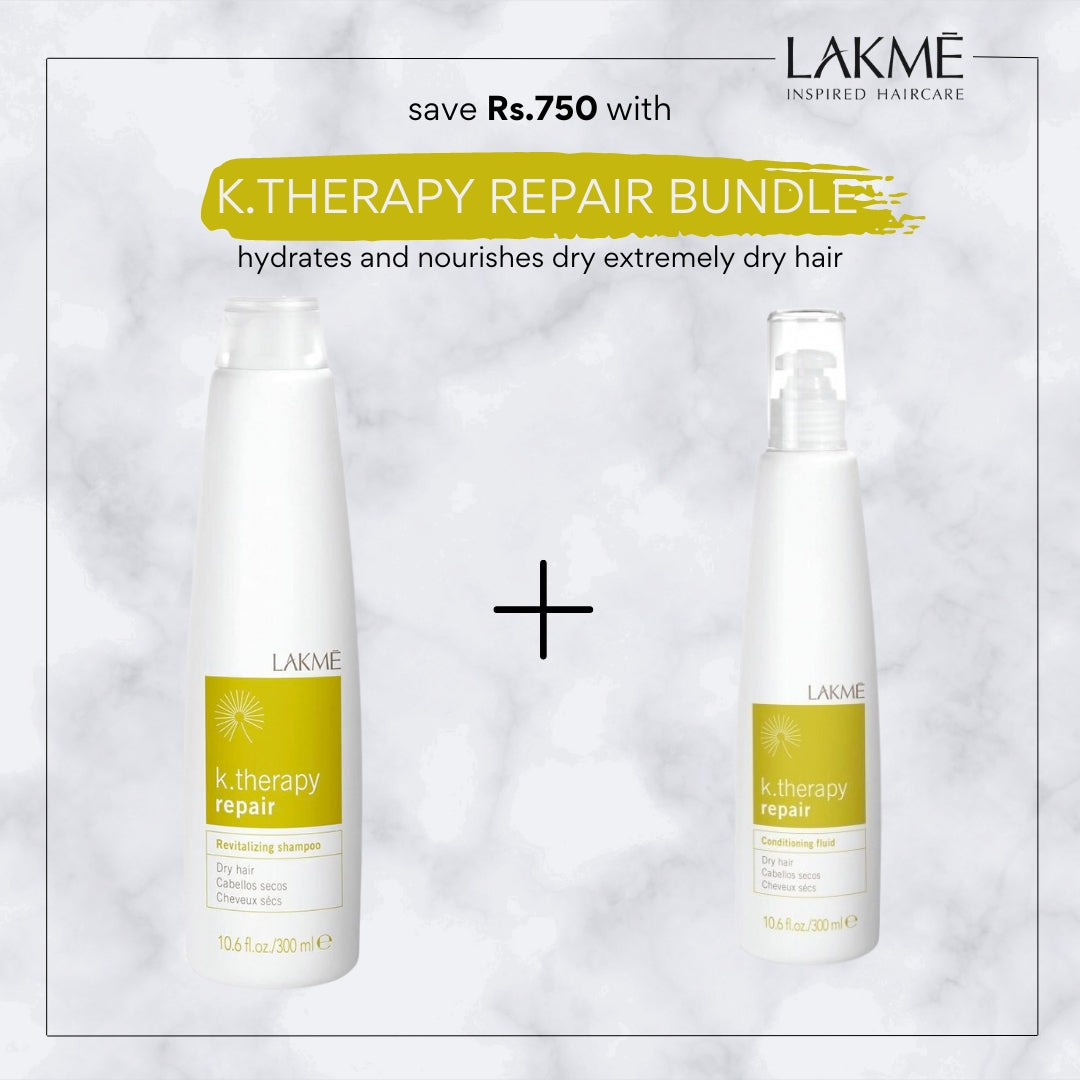 LAKME - K. Therapy Repair Bundle (Shampoo + Conditioning Fluid)